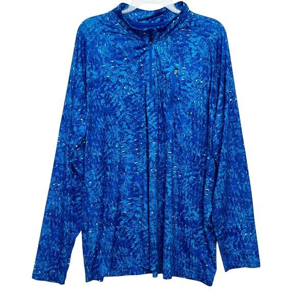 Silver Bait Fishing Men’s Shirt Sz XL 1/4 Zip Vented/Mesh/Back Blue Zip/Pocket - Picture 5 of 12
